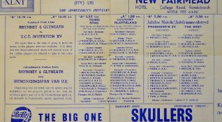 1964 South Africa Rugby Board 75th Jubilee rugby programme - comprising South Africa Presidents XV v