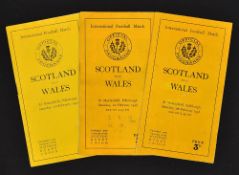 3x 1930s Scotland v Wales rugby programmes - to incl '30 Wales runners up, '36 Wales Championship,