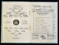 1947 Signed Burnley v Liverpool Football Programme FA Cup Semi Final at Ewood Park Blackburn,