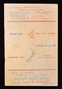 Scarce 1950 British Lions v Waikato, King Country, Thames Valley rugby programme - played on 15th