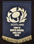 1999 Scotland rugby tour to South Africa pennant - 10 x 7.5