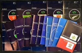 Collection of Scotland international rugby programmes from the late 1960s to the early 1980s to incl