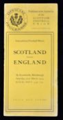 Rare 1914 Scotland vs England (Grand Slam) rugby programme - played at Inverleith Edinburgh on