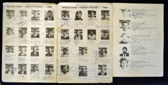 1986 Wales Rugby Tour to South Seas signed programmes to incl the rare double programme v Tonga