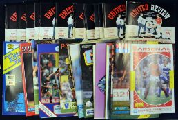 Manchester Utd programmes season 1989/1990 full season programme collection, homes and aways, also