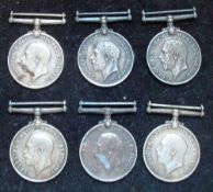 WWI British War Medals 55031 Hemmingway, 90327 Barker, 3710 Joyser, 27927 Ewbank, M2-121061