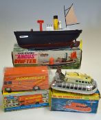 Collection of 3 Plastic Toys to include Telsalda Clockwork Angus Drifter working and Boxed (been