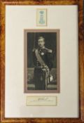 Royalty HM King Albert I of Belgium signed photograph print display he married Elizabeth of Bavaria,