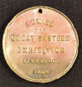 The Great Eastern Steamship Souvenir Medallion 1888 Obverse View of the Ship. Reverse; 