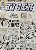 Original Comic Artwork Hand Drawn Tiger Comic Front Cover Story Board Artwork Original Pen & Ink