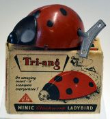 Tri-ang Minic Clockwork Ladybird by Lines Brothers Ltd working in original box and key 8cm (Box is