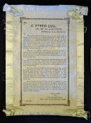 Unusual East India Railways Item 1914 Tundla (17 miles from Agra) 31st July consisting of; A