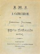India Mangalore A Catechism of Christian Doctrine, Mangalore 1880 scarce printing of the Christian