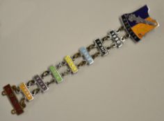 Scarce 1950 Rayleigh Rockets Speedway enamel members pin badge - comprising a complete run 8x