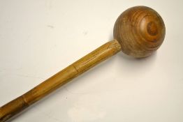 1950s wooden cricket conditioning hammer stamped 