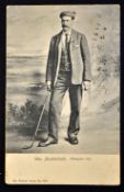 Rare Wm Auchterlonie golfing postcard - titled 