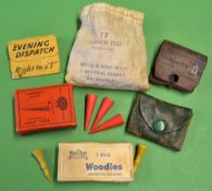 Collection of early carton packets of golf tees to incl 12x A Macduff Glasgow 