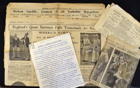 1956 England vs Australia cricket test match report by Herbert Sutcliffe - an interesting and very