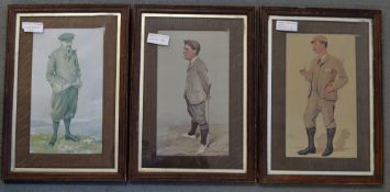 Vanity Fair Golf Prints 3x of original colour prints to incl 