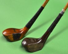 J W Gaudin scare neck driver with unusually shaped compact head - and J Simpson larger golden