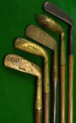 4x various brass blade putters to incl H Park 