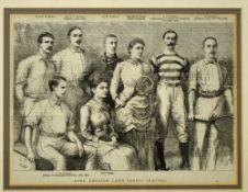 3x early tennis prints from the 1880s to incl a) 