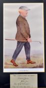 J H Taylor Vanity Fair Signed golf print display - titled J H Taylor 