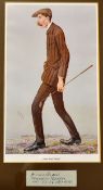 James Braid Vanity Fair Signed golf print display - titled James Braid 