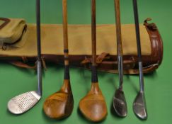 2x good sizeable playable socket head woods -both with striped tops to include a Tom King Brancaster