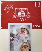 Graeme McDowell - 2010 US Open Golf Champion - signed display to incl signed Official USGA Open Golf