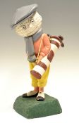 Dunlop Caddie papier-mâché /light weight advertising golfing figure - c/w full set of 6x removable