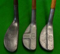 3x good Standard Golf Co alloy mallet head putters to include a fine 