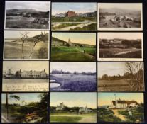 12x various Scottish and English  golfing postcards to include Scottish clubs incl 