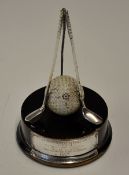 Silver King silver golf trophy c1931 - comprising 3 silver golf clubs and Silver King Golf Ball