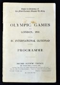 Rare 1908 London Olympic Games Opening Day Programme for 13th July in the original paper wrappers,