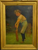 The Pears advertising cricket colour print on board - from the original titled 