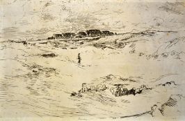 Laing, F GOLF LINKS SCOTLAND AND WEST COAST - ink sketch signed F. Laing and described on the back