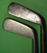 A late Carrick smf cleek c1890 with a faint stamp mark to the head fitted with a later period full