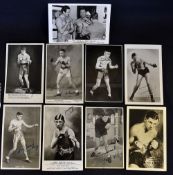 Collection of 1930s onwards British Boxing Prize fighters signed publicity postcards (7) to incl Len