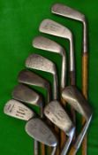 10x assortment of Scottish club makers irons from a cleek to mashie niblick - makers incl 3x Forgan,