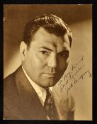 Jack Dempsey World Heavyweight Boxing Champion period signed black and white photograph - head and