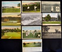 10x early American Golf Club postcards from the early 1900s onwards to incl 