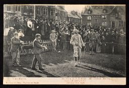 Tom Morris St Andrews golfing postcard c1894 titled 'Famous Golfers -Valentines Series' depicting