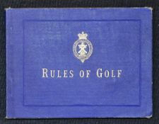 Scarce 1891 Royal and Ancient Golf Club of St Andrews Rules Pocket Handbook - adopted 29th September