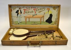 Scarce Table Tennis Boxed Set c1900 - titled 