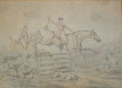 ALKEN, HENRY THOMAS (1785-1851) original signed watercolour and pencil of 