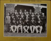 1932/33 MCC Cricket Tour to Australia official team photograph - issued by 