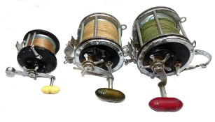 REELS: (3) Penn Senator 9/0 big game reel, red torpedo handle, star drag, free spool, with rod