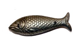 LURE: Early Patent hollow metal body fish lure, 4