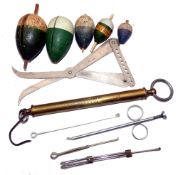 ACCESSORIES: (Qty) Allcock Patent scissor pike gag, adjustable crossbar, a named Fishing Gazette